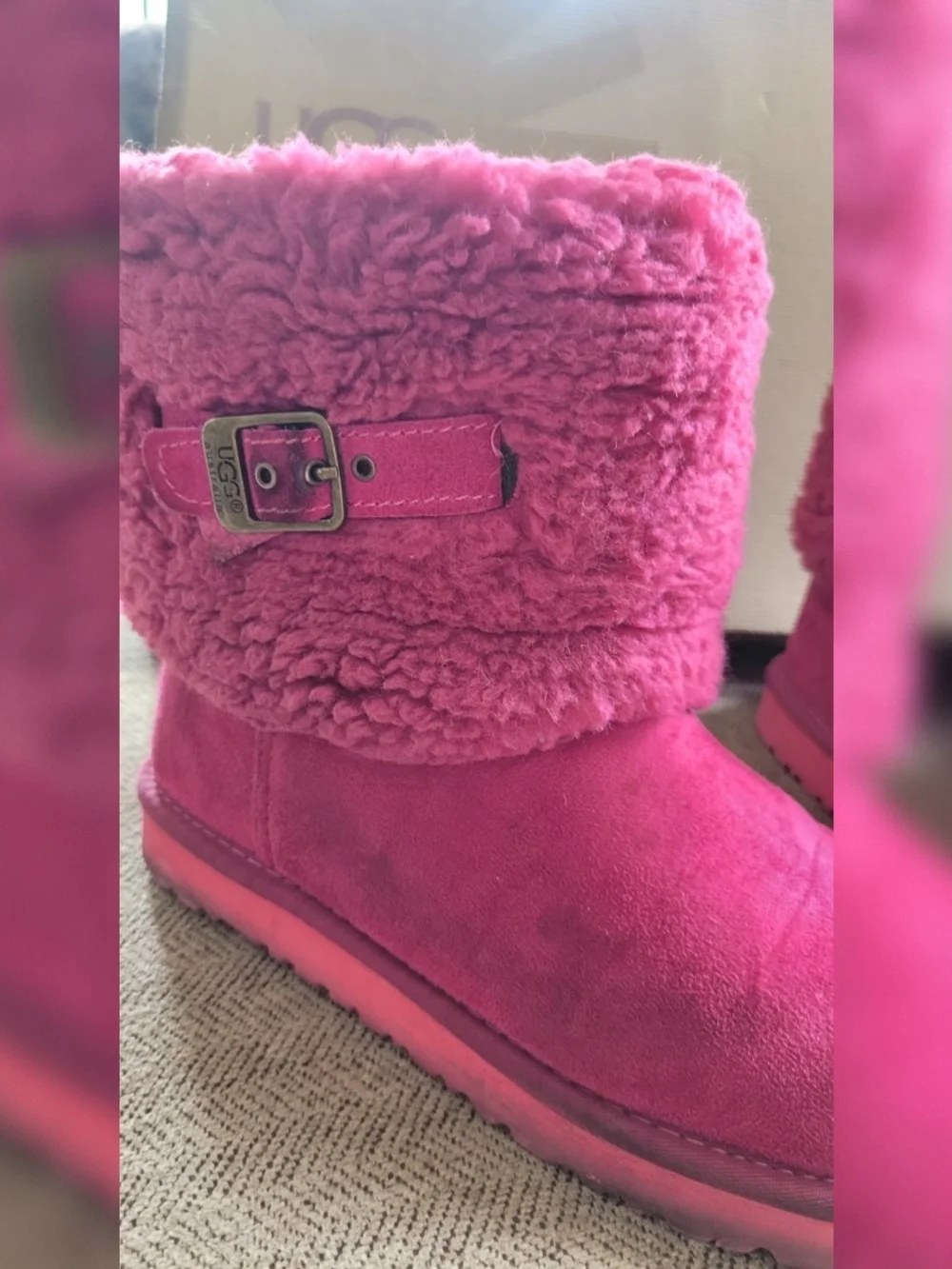 Vibrant pink UGG boots